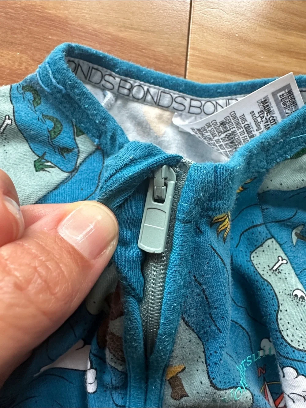 Bonds Blue Pirate Map Zippy Pjs 6-12m